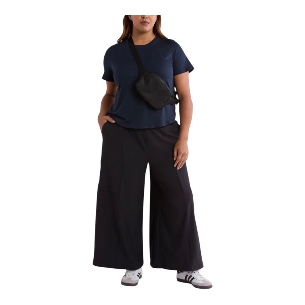 Zella Black In Flight Flowy High Waist Crop Wide Leg Cargo Pants Plus Size 3X